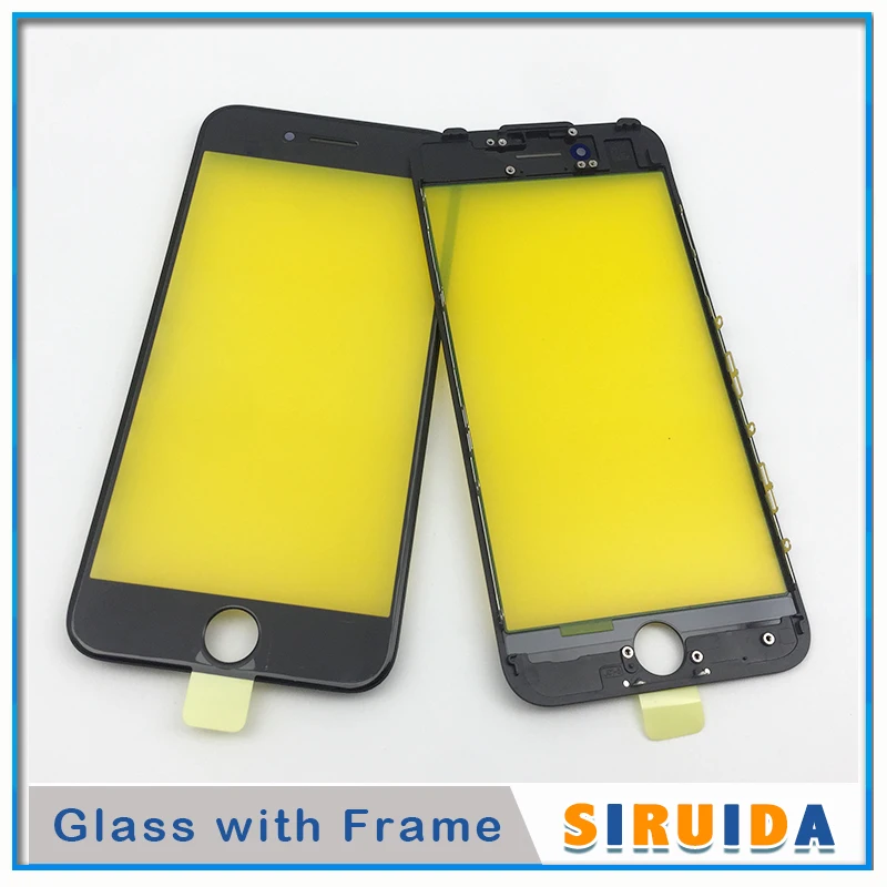

10Pcs AAA Front Glass+Bezel Assembly For iPhone 5G 5S 6G 6S 7 8 Plus 8Plus Touch Screen Panel Lens+Cold Pressed Middle Frame