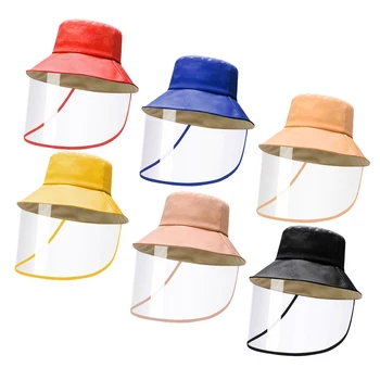 

Unisex Anti-Fog Hat Removable Clear Cover Fishman Hat Anti-Impact Anti-Splash Bucket Hats Dustproof Protective Fishing Caps