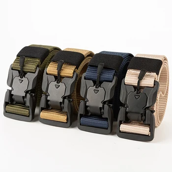 

New Military Equipment Combat Tactical Belts for Men US Army Training Nylon Metal Buckle Waist Belt Outdoor Hunting Waistband