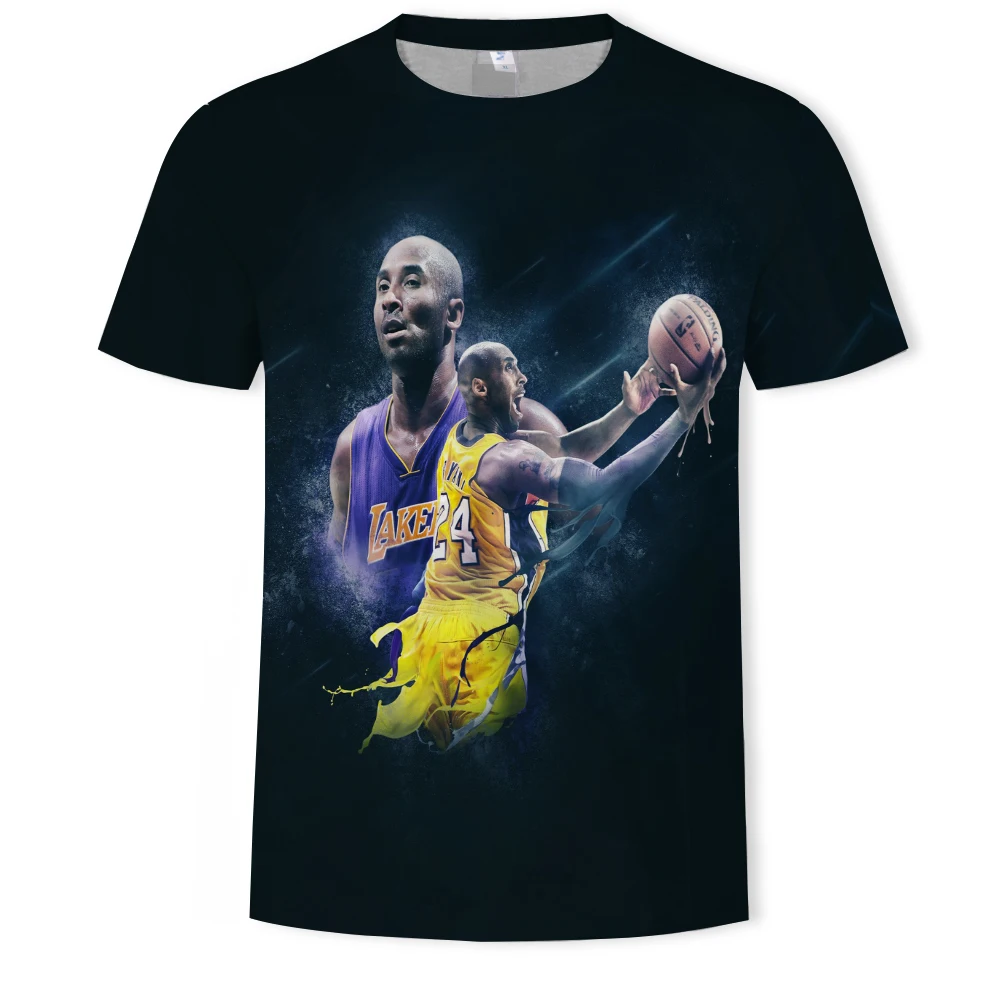 

2019 Newest Fashion Kobe Bryant LA Lakers 24 Jersey Tees Shirts 3D Print t shirt Unisex Good Quality Hip Hop Fitness Tops