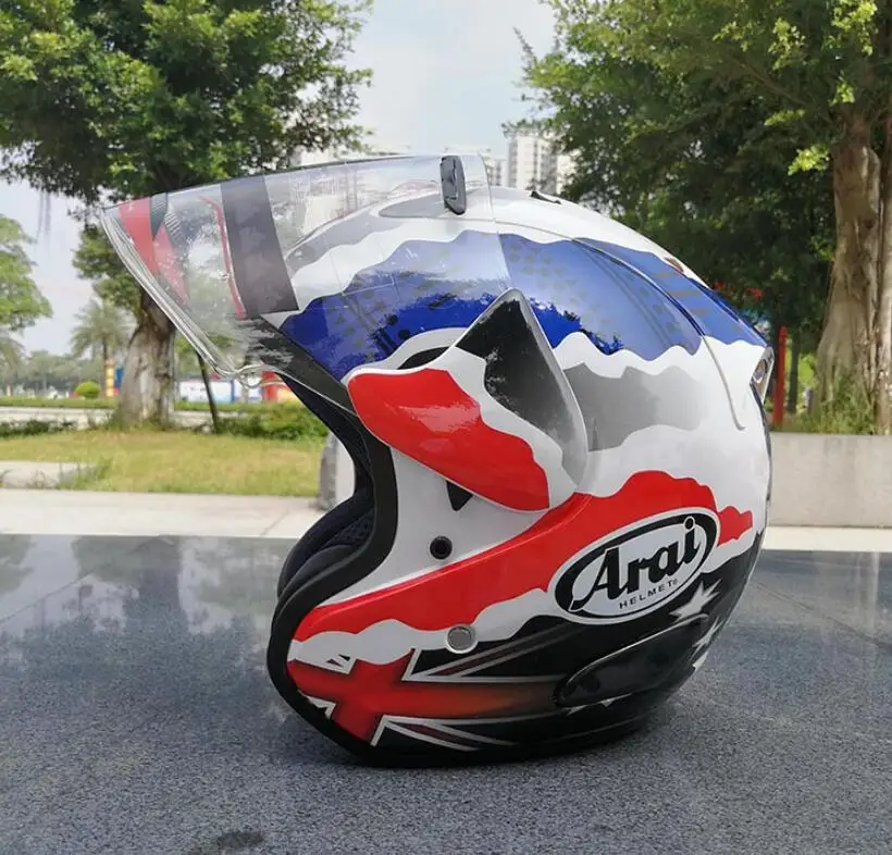 Arai R3 шлем мотоциклетный шлем с открытым мотокроссом размер шлема: S M L XL XXL, Опционный трехцветный объектив 3