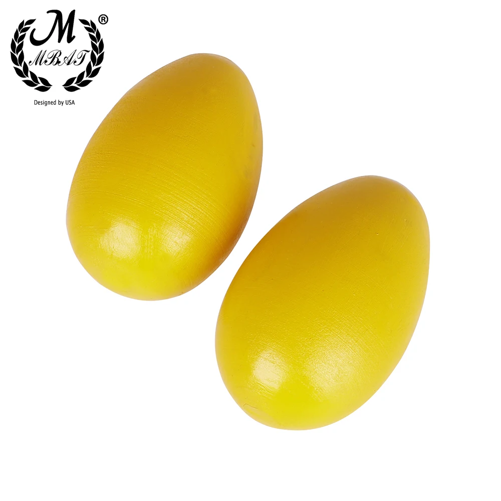 M MBAT Orff Wooden Sand Eggs Random Color Kids Maracas Rattles Baby Early Learning Educational Music Toys Percussion Instruments