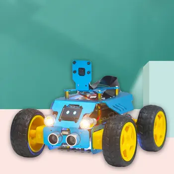 

Science Education Aluminium Alloy Four Wheel Cool Sports Car Secondary Programming Modular Structure App Control Robot
