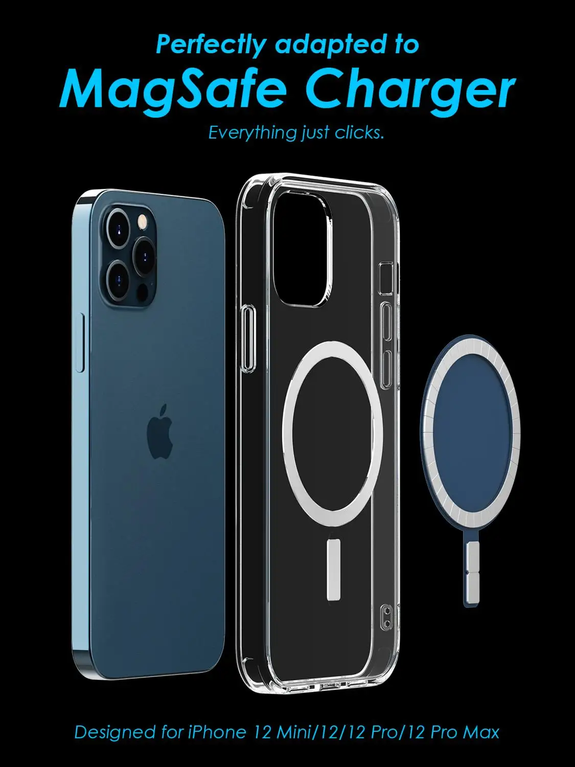 

New Suitable For Apple 12mini Transparent Mobile MagSaf Case IPhone12Pro Wireless Magnetizing Silicone Protective Cover In Stock