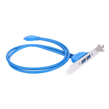 

Dual Port USB 3.0 PCI Bracket Cable Motherboard to Back of Computer Case 20pin Header Connector Cable Adapter