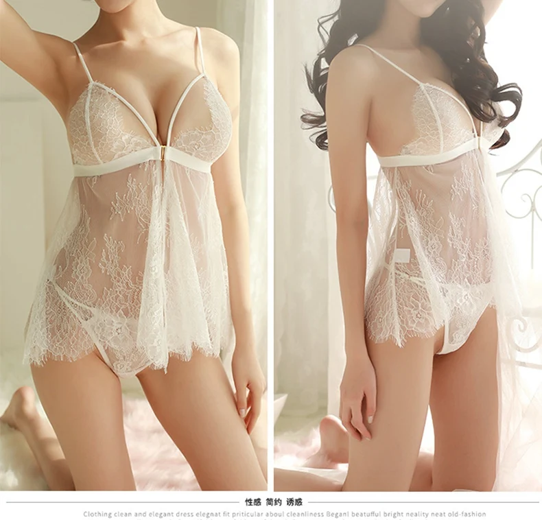 Прозрачное несмотря на то, что Ropa пикантные Para El Sexo дамы платье для сна одежда для сна, одежда женская одежда нижнее белье порно ночная сорочка ночное платье