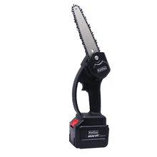Mini scie à chaîne électrique 21V 6 pouces, avec 2 batteries rechargeables, taille du bois, une main, outil électrique de jardinage