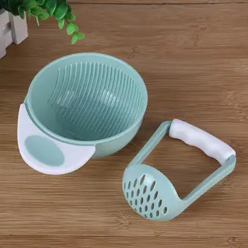 

Baby Feeding Set Baby Food Grinder Manual Baby Food Fruit Masher Bowl Grinder Grinding Rod baby Feeding Tools without the mess