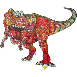 Montessori iluminação quebra cabeça dragão vermelho peças de madeira 100 150 200 crianças quebra cabeça 3d diy crianças caixa de presente