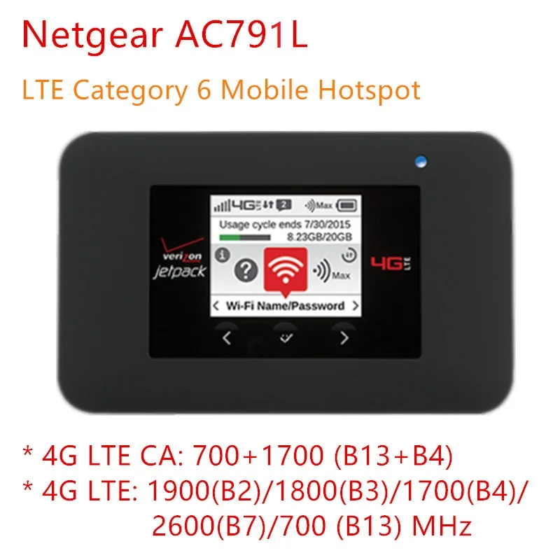 Разблокированный Netgear AC791L Jetpack AC 791s AC1200 mini 3g 4g wifi роутер слот для sim карты 4340mah otg