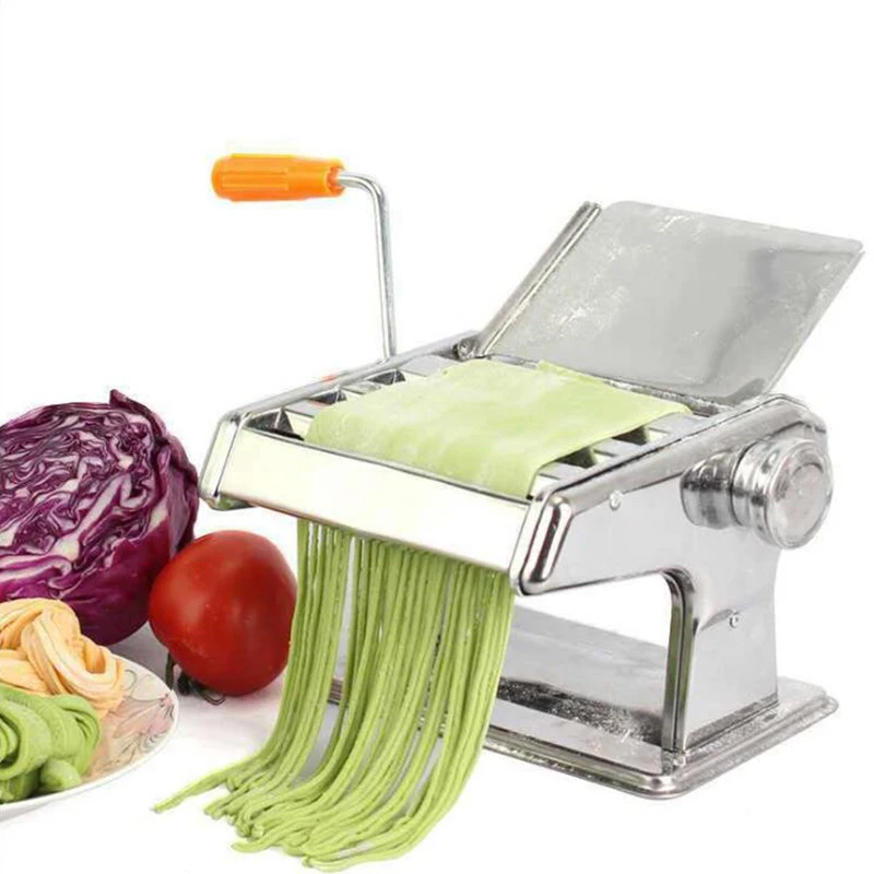 

Noodle Pasta Maker Stainless Steel Nudeln Machine Lasagne Spaghetti Tagliatelle Ravioli Dumpling Maker Machine With Two Cutter