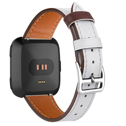Кожаный ремешок для Fitbit Versa band Versa correa сменный Браслет ремешок smartwatch fitbit Versa аксессуары для часов - Цвет ремешка: white