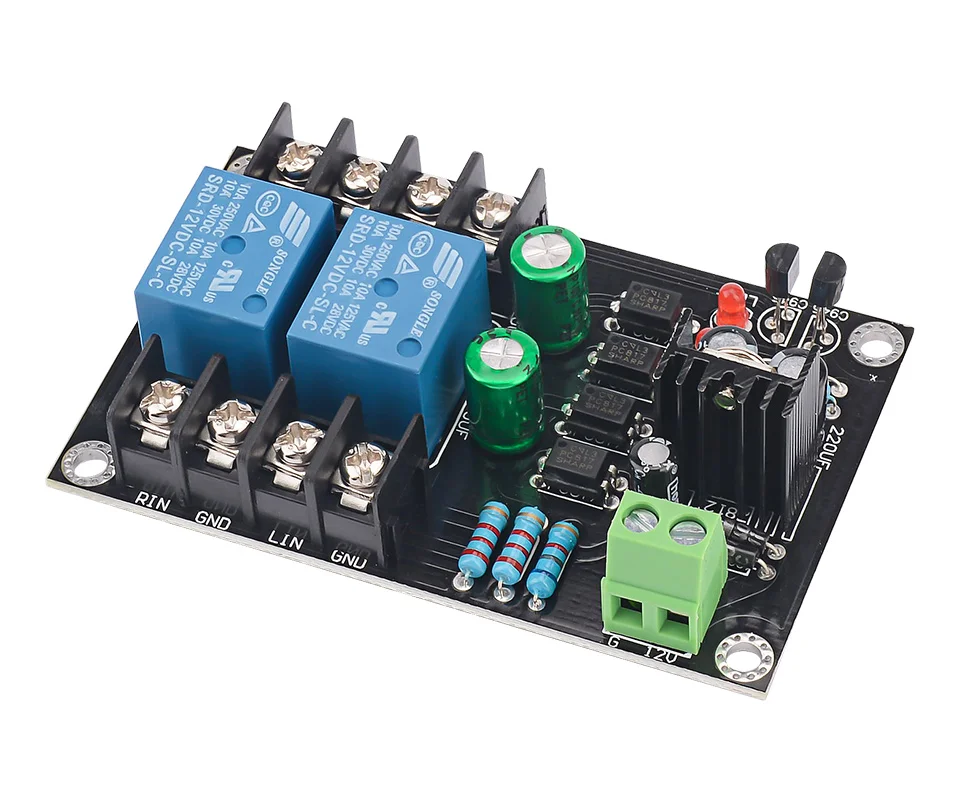 microphone amplifier AIYIMA 300WX2 2.0 Audio Speaker Protection Board Delay 2 channels DC12-16V DC Protection board for Class A Digital amplifier DIY multi zone amplifier