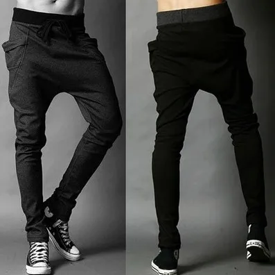 Hot Selling Batches Men Harem Pants Solid Color Athletic Pants Casual Pants Trousers Men's Skinny Pants Fashion X62