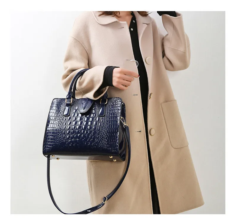 Sac a Main Femme de Marque de Luxe Cuir Для женщин сумка Высокое качество Классический с узором «крокодиловая кожа» Сумки из натуральной кожи сумки на плечо сумка-мессенджер