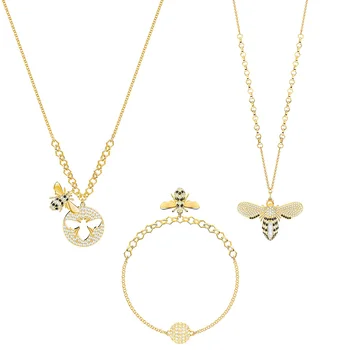 

MULIER 2019 SWA New Cute Bee Lisabel Set Fashion Jewelry Send Girlfriend Luxury High Quality Gift 5412322 5394212 5365641