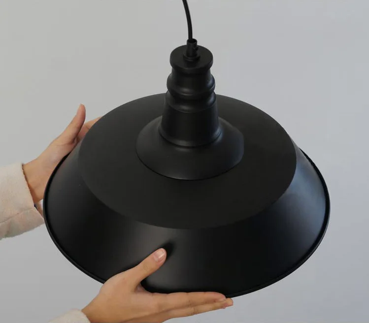 LOFT Industrial-Style Iron Art Pot Cover Single-head Color Chandelier Retro Simple Clothing Store Restaurant Bar Counter Coffee