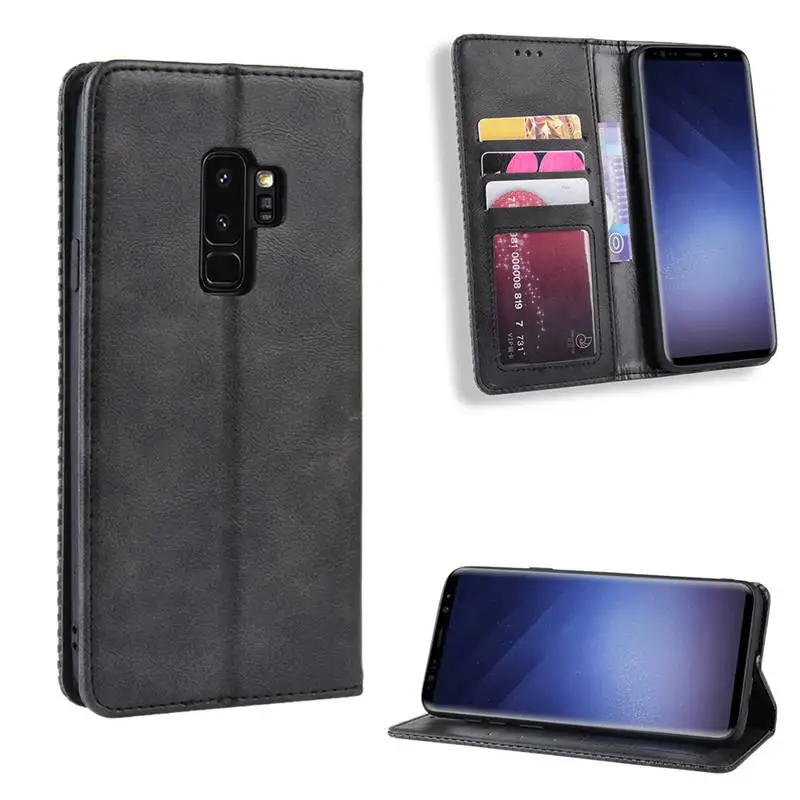 Флип-кейс для samsung Galaxy S9 Plus, чехол с магнитной застежкой из искусственной кожи, чехол-кошелек для samsung S9 Plus S9Plus S9+ чехол для телефона