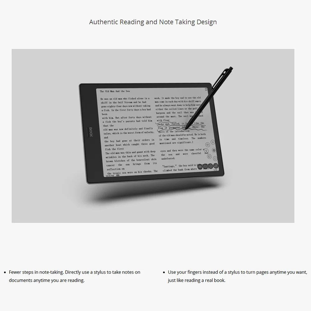 BOOX Note Pro ebook Reader 10," E-reader Wi-Fi e-ink гибкий Tou-ch cta экран цифровой блокнот передний светильник для чтения электронных книг