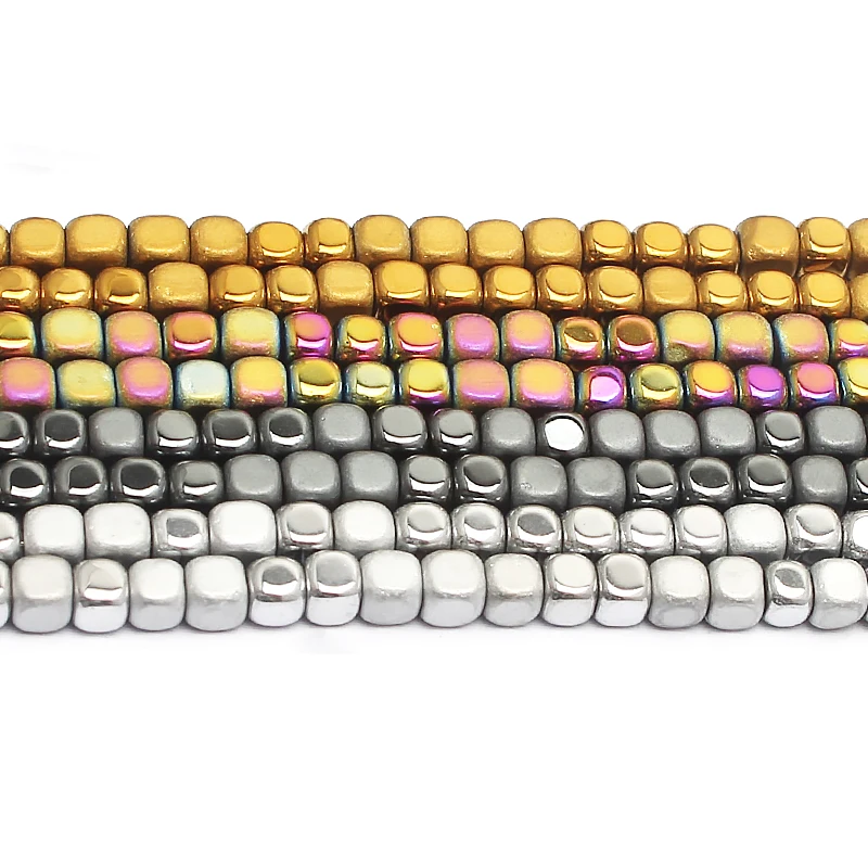 3 мм натуральные квадратные матового гематита каменные бусы бисер Rondelle бусины