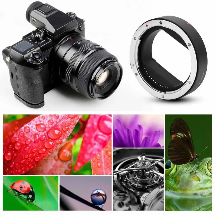 Держатель объектива VILTROX DG-GFX 18 мм Макро Удлинитель с автофокусом для Fuji GFX50R/S& G Крепление объектива макрокольцо Cam