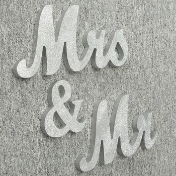 

Large Mr And Mrs Signs Wooden Letters Sweetheart Wedding Decoration Party Table Top Dinner Decoration Display Stand Letters