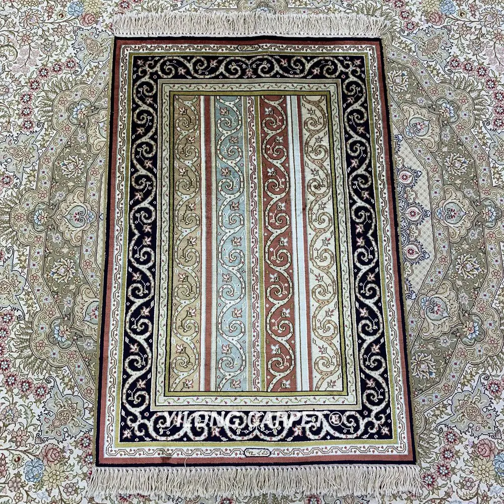 Yilong 2'x3' ручной персидский ковер турецкий Классический Цветочный шелковый ковер(HF086B
