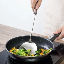 Домашний 304 шпатель из нержавеющей стали с деревянной ручкой классический дуршлаг Ladel кухонная посуда кухонная ложка шпатель