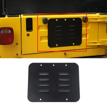 

for Jeep Wrangler TJ 1997-2006 Spare Tire Carrier Delete Filler Grille Car External Accessories Aluminum Alloy Black 1pcs/1set
