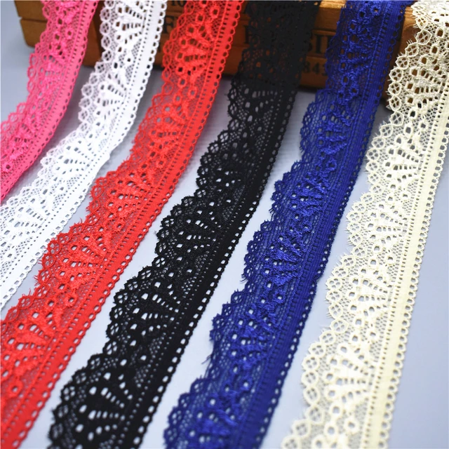 Lace Clothing Accessories  White Elastic Lace - 5yards/lot White Lace  Ribbon African - Aliexpress