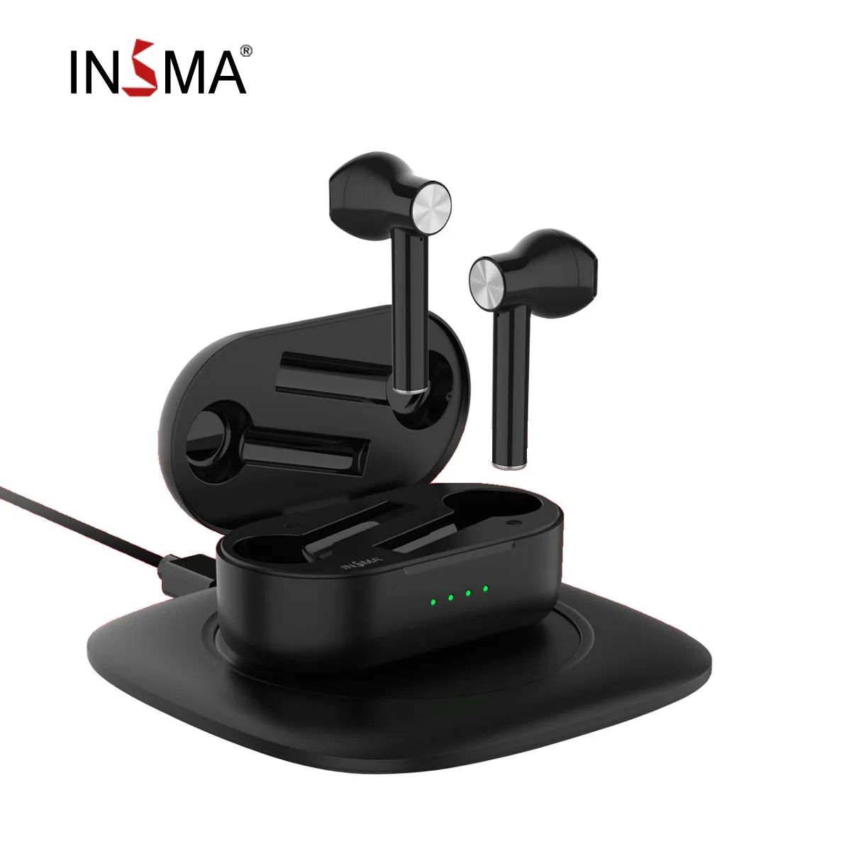 INSMA Airbuds 2 TWS bluetooth V5.0 истинные беспроводные наушники для зарядки с двойным