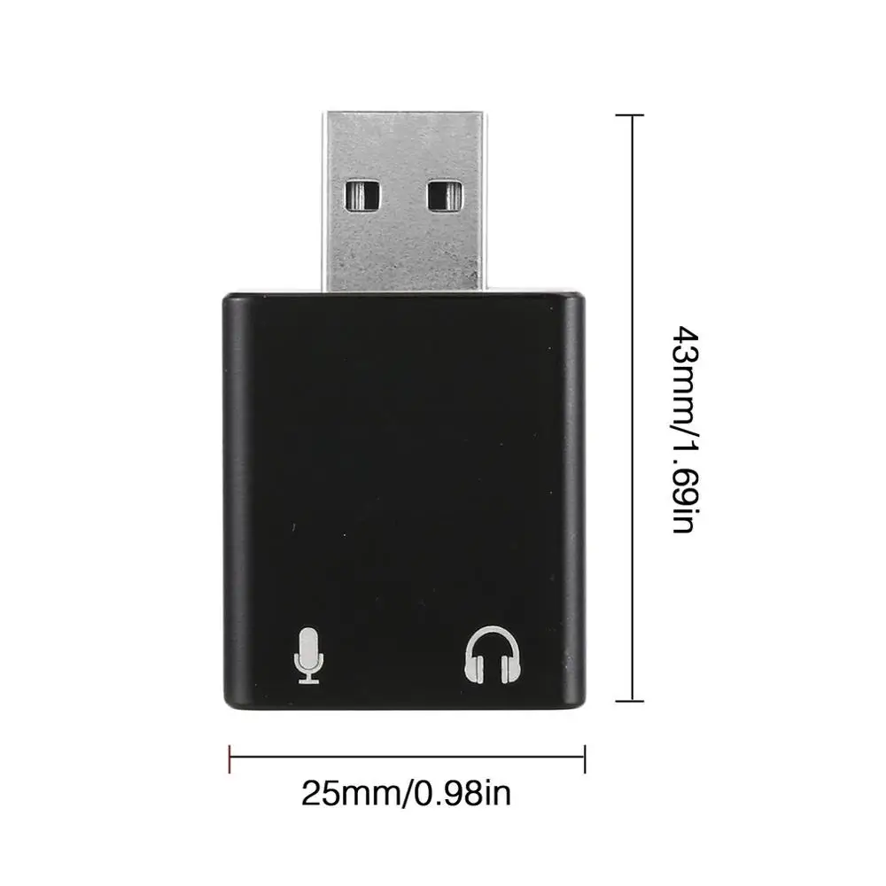 Мини Внешний USB звуковая карта USB до 3,5 мм адаптер для наушников аудио карта для микрофона динамика ноутбука PS4 компьютерная звуковая карта 7,1