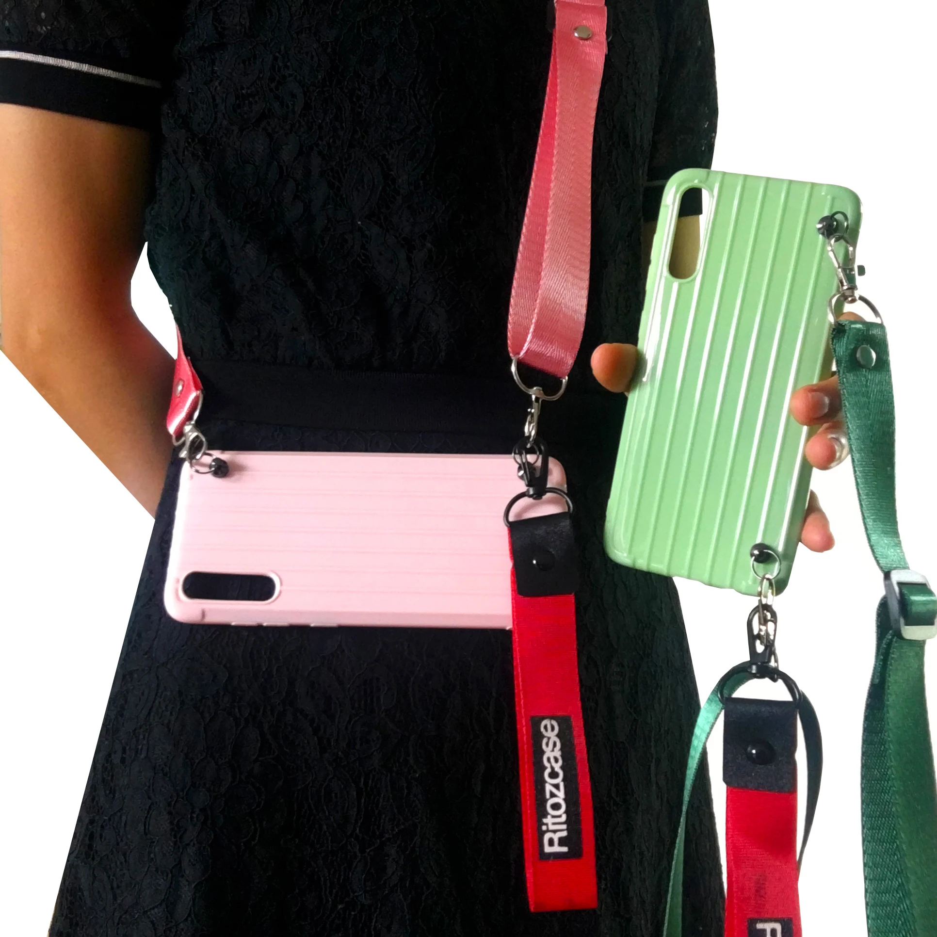 

For iphone 11 pro max XS MAX XR X 7 8 6 6S plus case cover Anti-knock shoulder strap soft tpu phone bag capa fundas