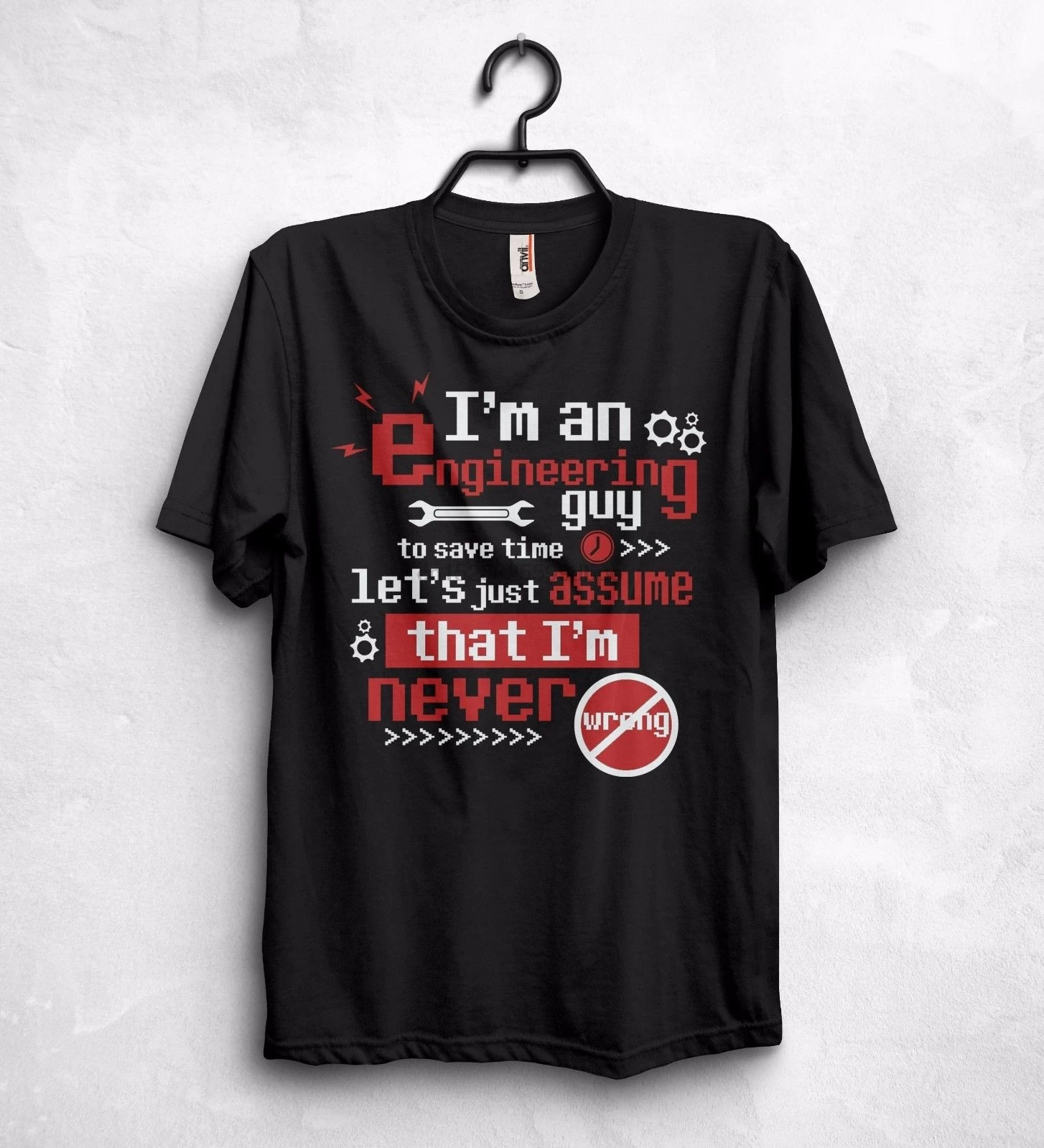 New High Quality Tee Shirt Engineer T Fathers Day Gift Electrical Gas Mechanic Christmas Work Funny Summer T-shirt | Мужская одежда