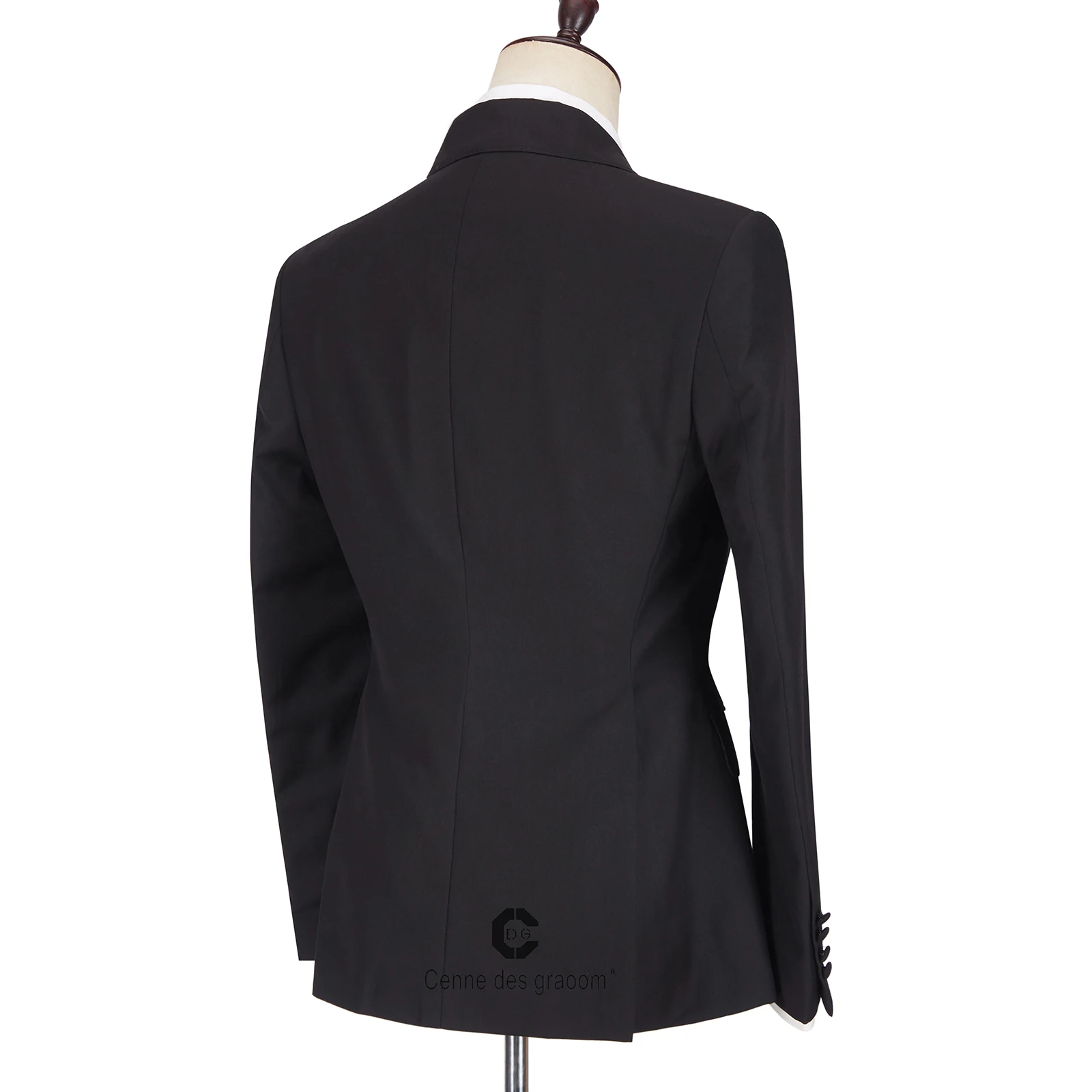 Cenne Des Graoom Men's Suits One Button Double Breasted Tailor-Made Blazers Pants Business Causal Party Singer Groom Wedding A12 4