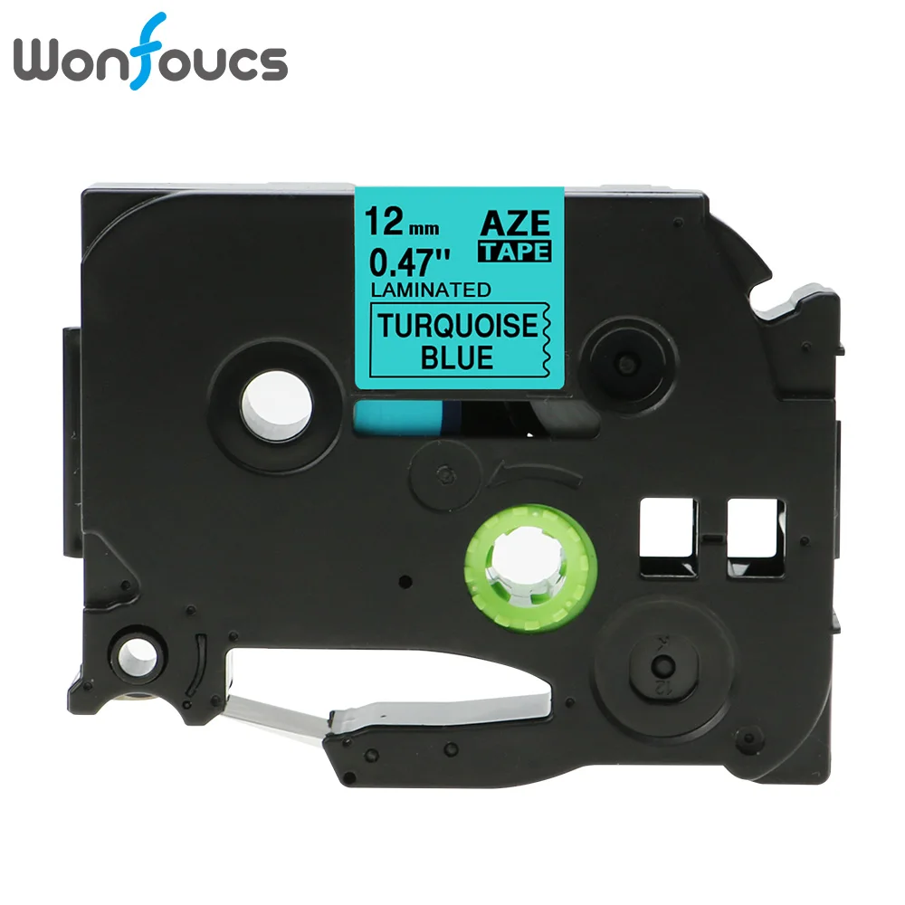 Turquoise Blue Wonfoucs совместимый TZe231 Brother tze ленты tz231 tze-231 tz131 для P-сенсорный принтер PT-D210 12 мм ленты с лейблом этикетки кассеты - Цвет: Turquoise Blue