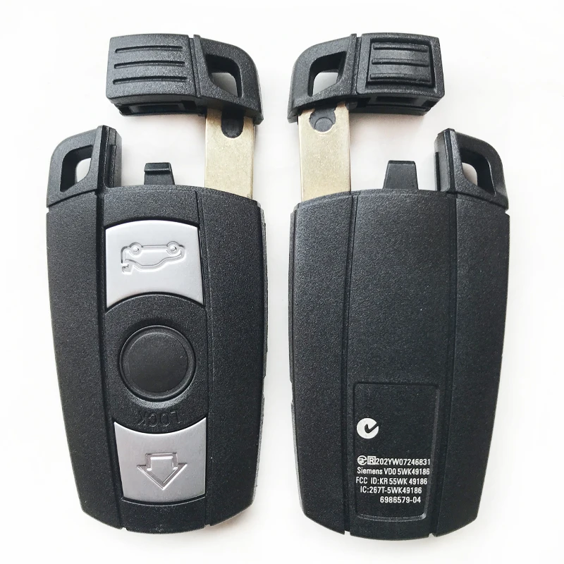 3 кнопки автомобильный брелок для ключей BMW E90 E91 E60 E87 E92 E89 1 5 6 серии сменный умный