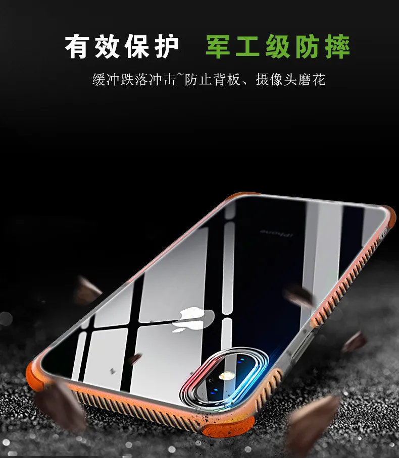 Противоударная защитная пленка из закаленного Стекло чехол для iPhone X XS MAX XR 5,8 6,1 6,5 6 6S 7 8 Plus Чехлы capa