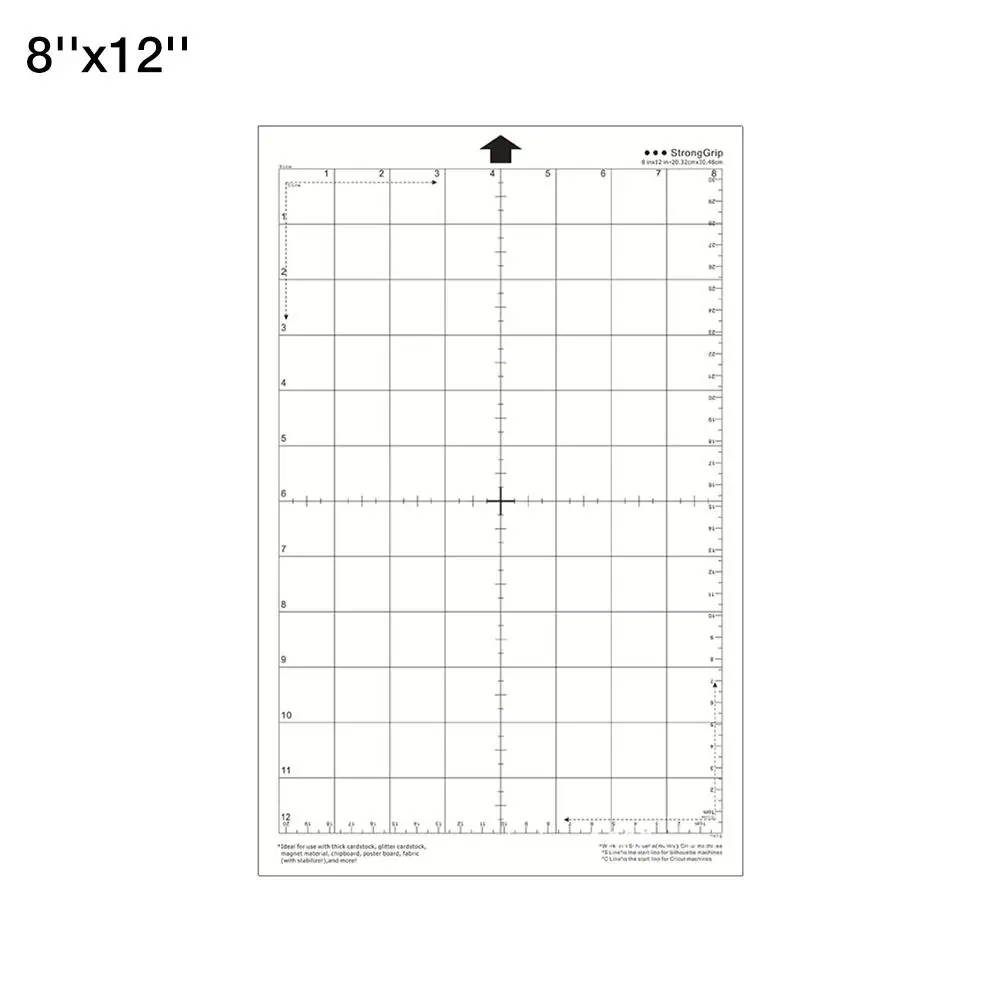 8x12inch 8x8/12x12/12x2" Сменный коврик для резки Подвижный клейкий коврик для силуэта Камея плоттер машина прозрачная пленка Пылезащитная крышка - Цвет: 8x12inch