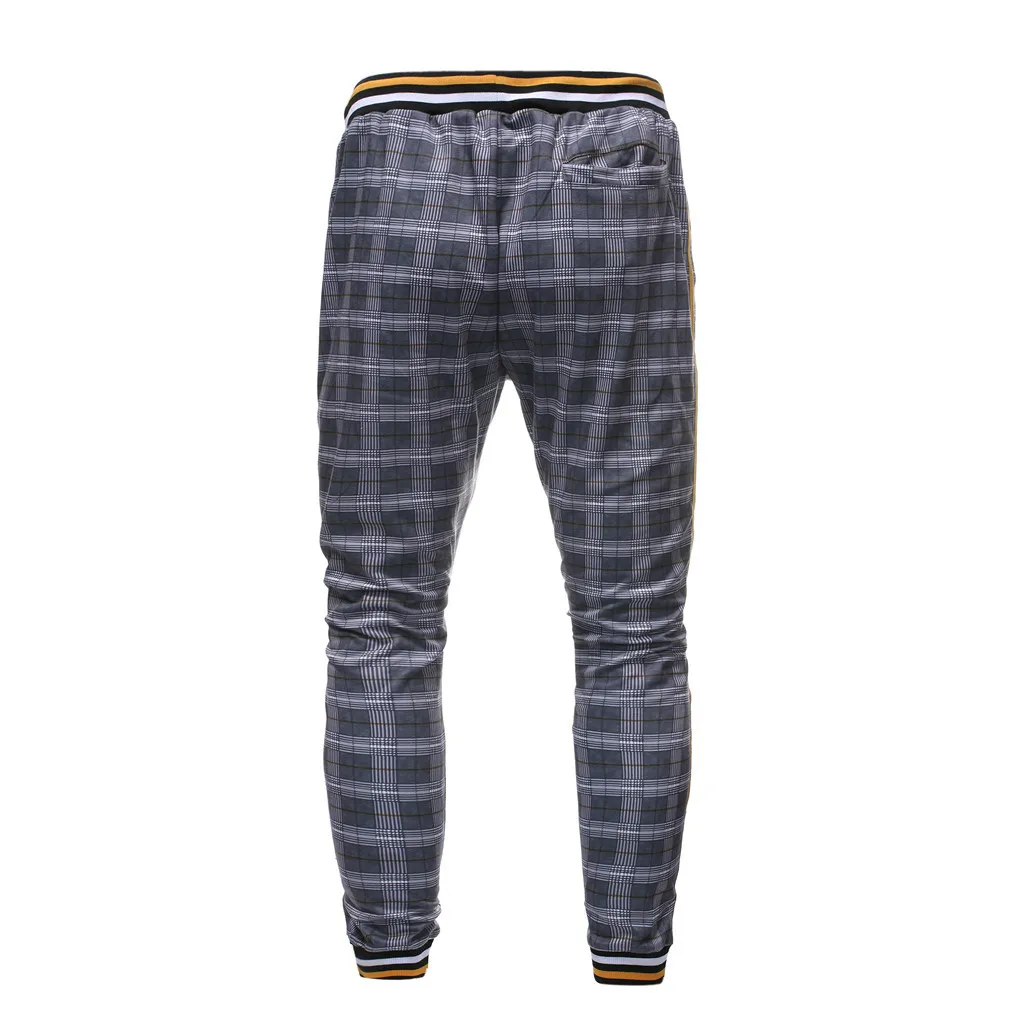 Vogue Pantalones Hombre, Мужские штаны, повседневные длинные спортивные штаны, облегающие клетчатые брюки, беговые джоггеры, спортивные штаны