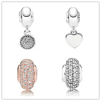 

Original 925 Sterling Silver Bead Charm Love Heart Appreciation Pendant Beads Fit Pandora Essence Bracelet Bangle Diy Jewelry