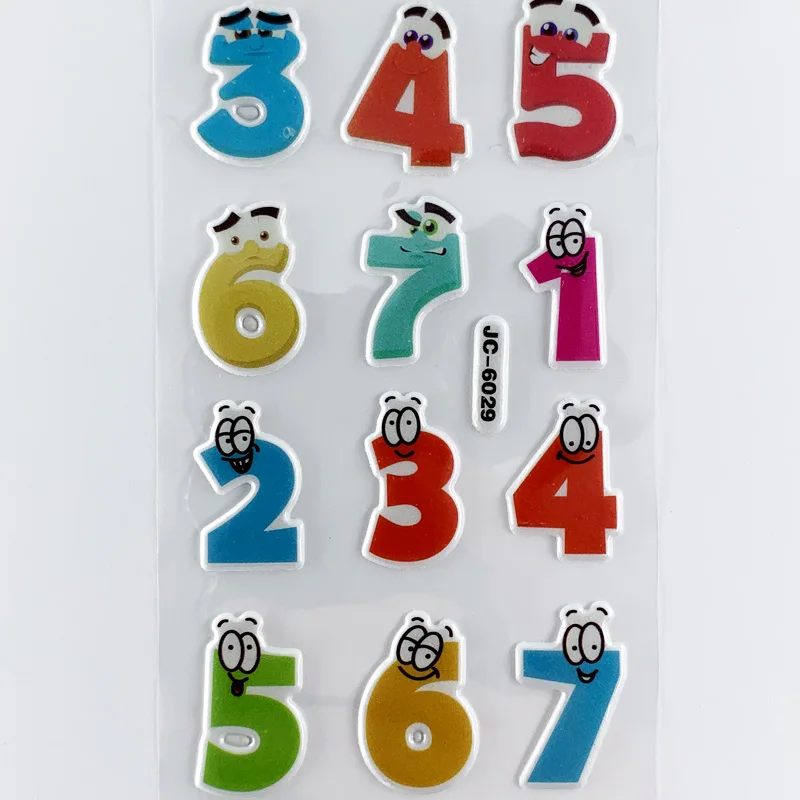 Puffy Number Sticker 