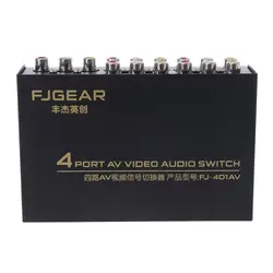 Sélecteur de commutateur, 4 ports AV Audio vidéo RCA, 4 entrées 1 sortie, boîte de séparation, livraison directe 