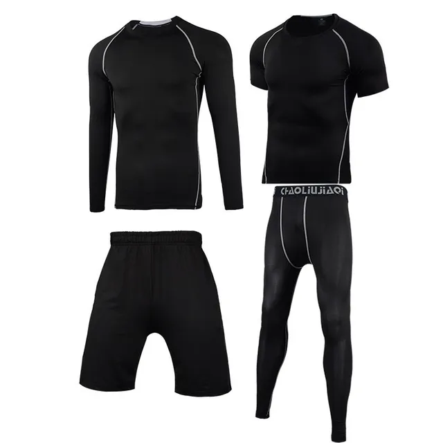 Men Sportswear Compression Sport Suits Quick Dry Running Sets Clothes Sports Joggers Training Gym Fitness Tracksuits Running Set Men sportswear 4-11