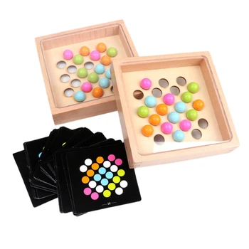 

Kids Wooden Finger Game Focus on Training Toys Party Game Classic Matching Game for 3-6 Years Old