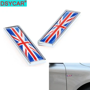

DSYCAR 1Pair 3D Car Metal Sticker Aluminum England British National Flag Car Body Trunk Logo Auto Motorcycle Personality Sticker