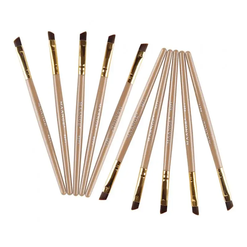 10x Eyebrow Shaping Brush Set Plastic Handle Precision Brow Liner Definer
