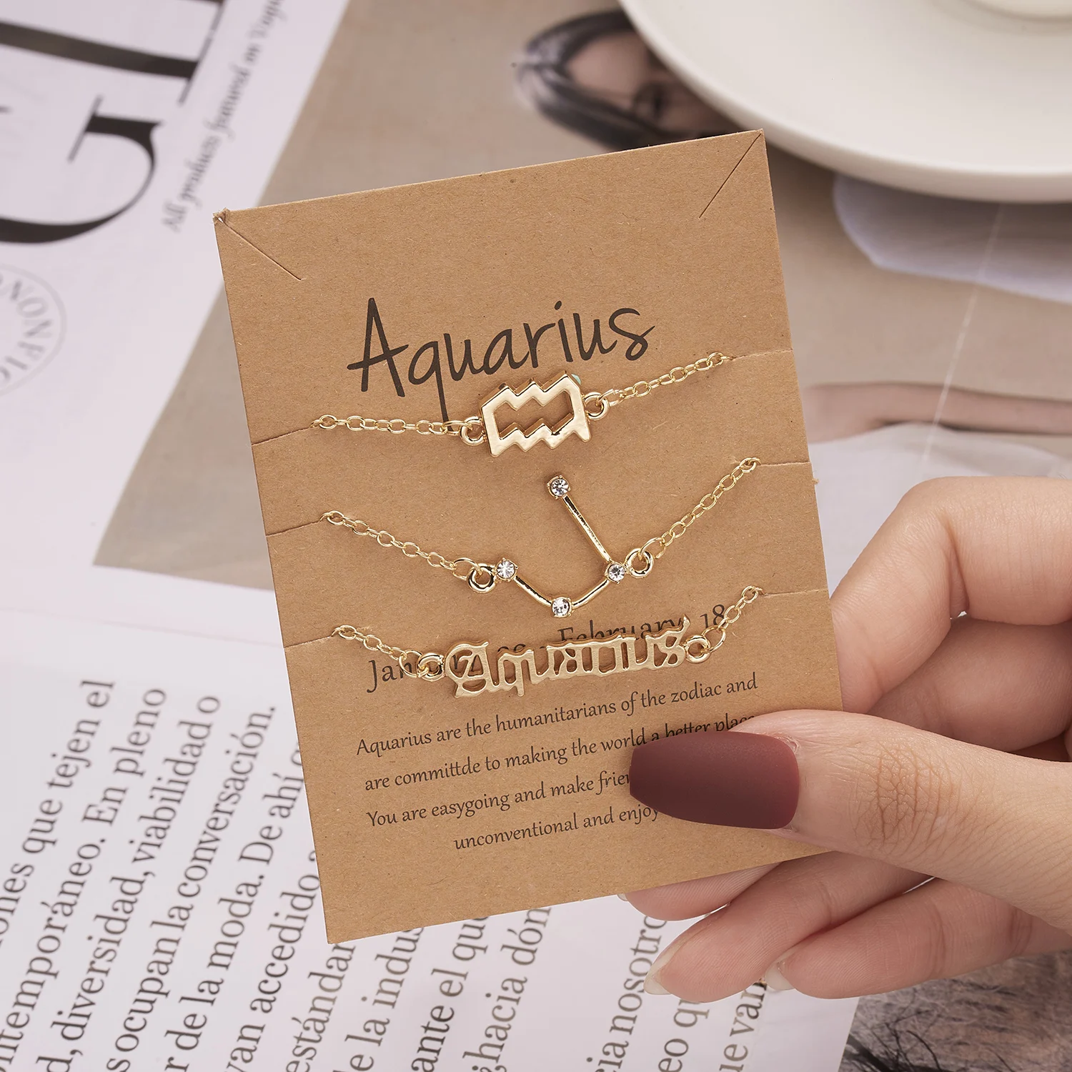 3Pcs/Set Symbols Starry Sky Ancient Letters Twelve Constellation Bracelets For Women Girls Crystal Bracelet Adjustable Jewelry bracelet jewelry