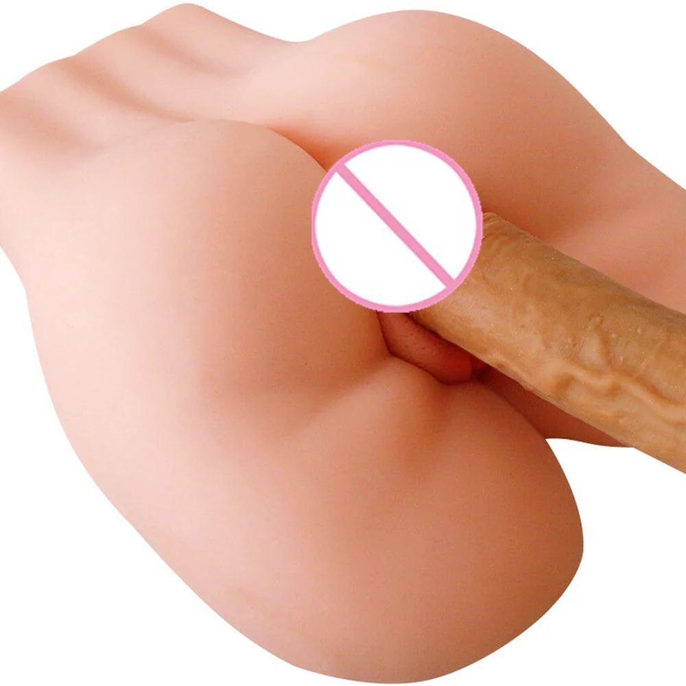 Realistic Male Masturbators Silicone 3D Ass With Artificial Vagina Anal Adult Sex Toy For Men Half Body Sex Doll