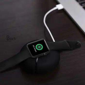 

For Apple Watch Charging Case Soft Silicone Charger Holder Stand Dock Case / Protective Storage Case for iWatch Series 4/3/2/1
